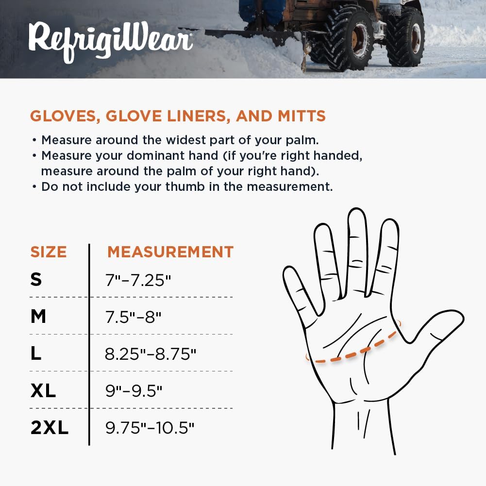 RefrigiWear Warm Dual Layer Thermal Ergo Grip Work Gloves