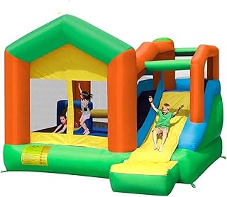 BTAISYDE Inflatable Bounce House with Blower Inflatable Slide Bouncy Castle, Inflated Bouncing Castle Jumper Playhouse Sport Play Ground,400x355x275cm