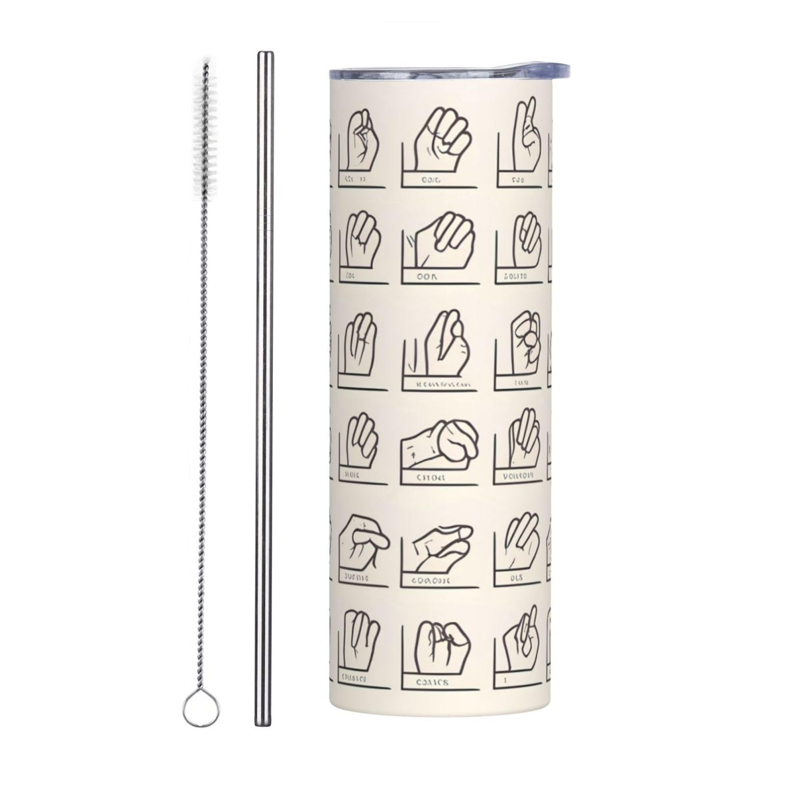 Tasse avec paille pour café au bureau et en voiture la solution isotherme 591 ml