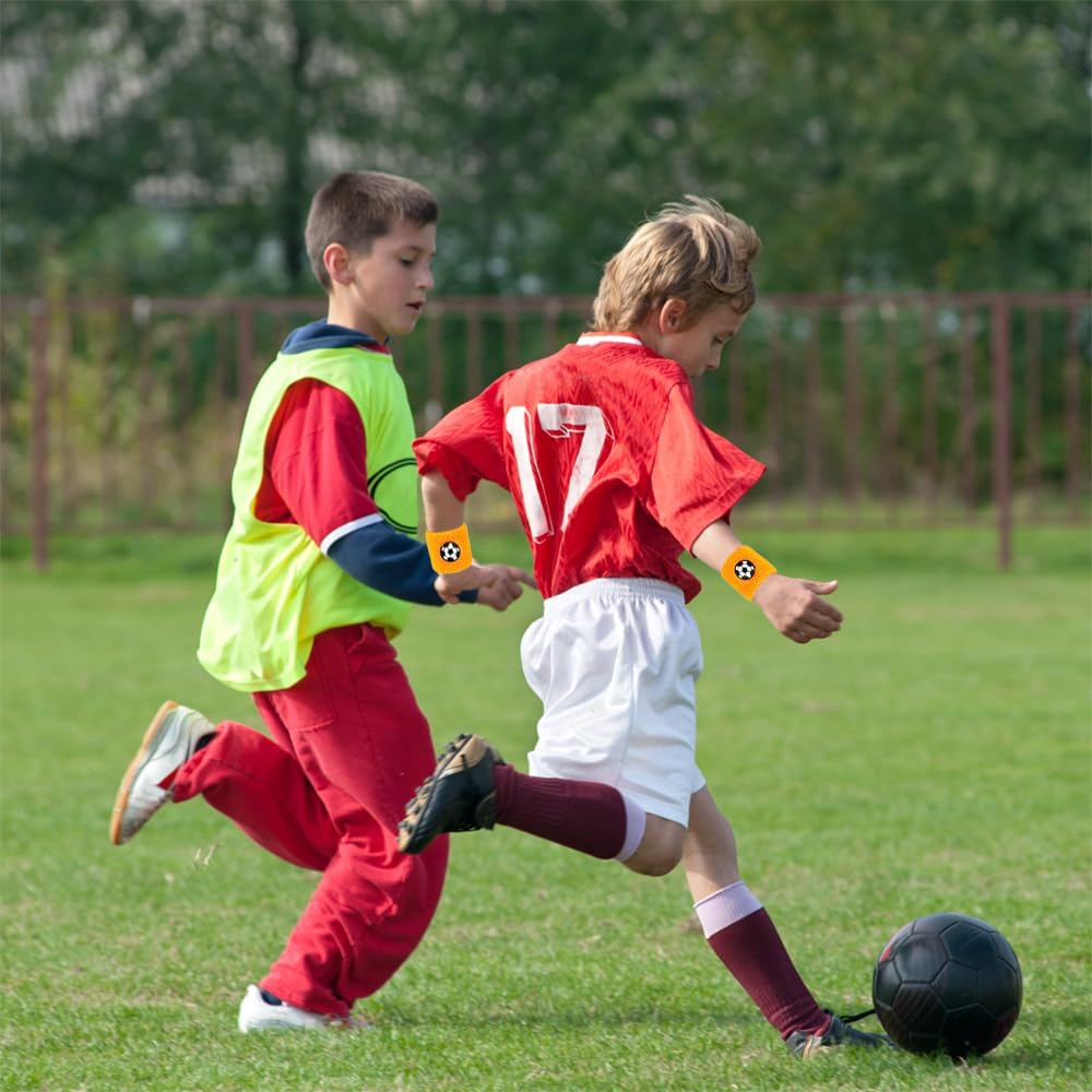 12 Pezzi Fischietti Sportivi e 6 Paia di Polsini | Set di Polsino Sportivo Fischietti Calcio per Bambini di Calcio/Partite e Altri Sport All'aria Aperta