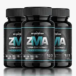Kit 3x Zma Super Concentrado Zinco Bisglicinato, Óxido e hidróxido de Magnésio Vitamina B6 Piridoxina 120 Comprimidos Rende 60 Doses Suplemento Alimentar Desempenho - BV Nutrition