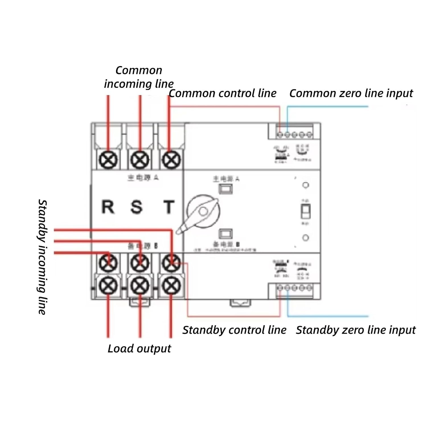 3P 110VPower Automatic Transfer Switch 63A Din Rail Type Mini ATS Backup Emergency Power Electrical Selector Generator Changeover Switch