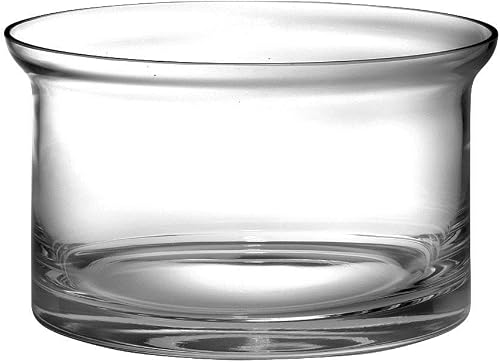 Barski - Handmade - Glass - Thick Flair Salad Bowl - Clear - 10" D (10 Inches Diameter) - Made in Europe