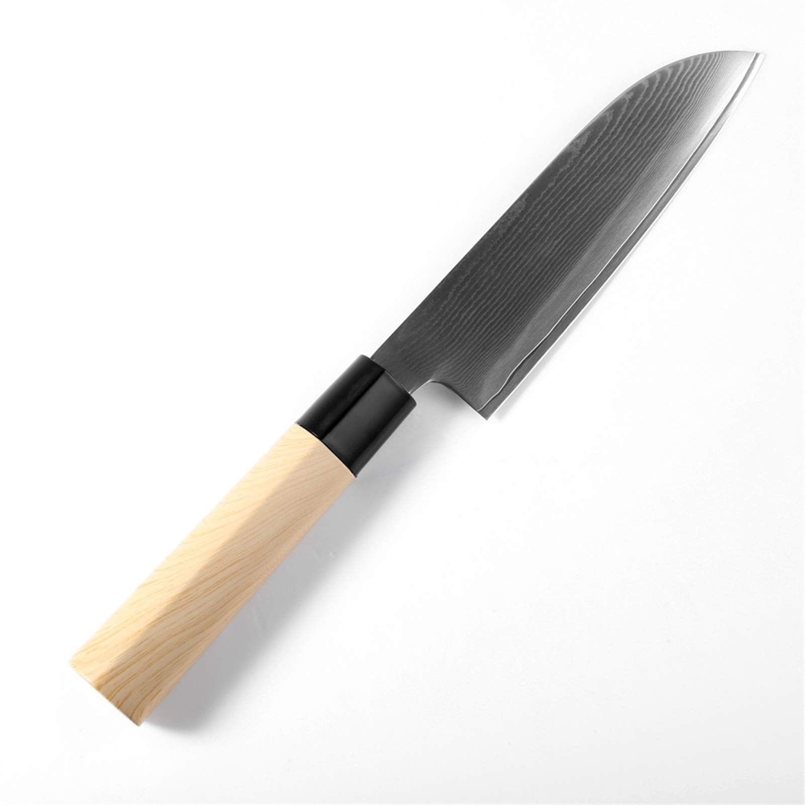 Damasco acero chef cuchillo estilo sushi salmón relleno santoku cuchillos de utilidad profesional cocina cocinar herramientas chef cuchillo (Color : 6Inch Santoku Knife)