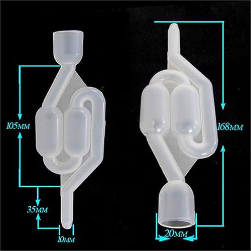 Miniatura 2 de ShanLily Cerradura de aire de fermentación, doble burbuja con ojales para hacer chucrut de vino