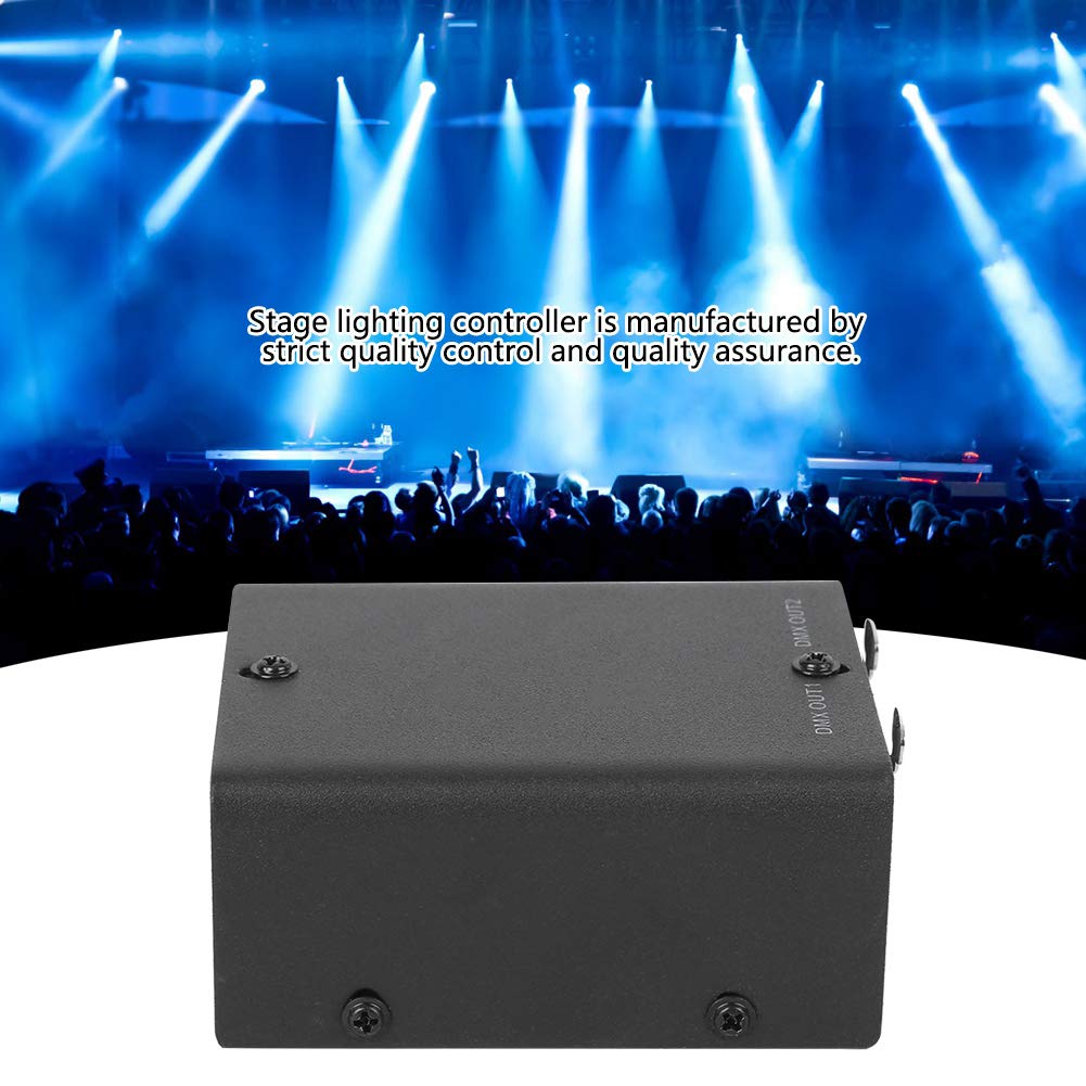 Controlador de Iluminación de Escenario, Controlador de Luces DMX de Aleación 512 Canales USB DMX512 con Aislamiento Fotoeléctrico, Efectos de Luz para Caminar Ajustables para Luz LED DMX DJ