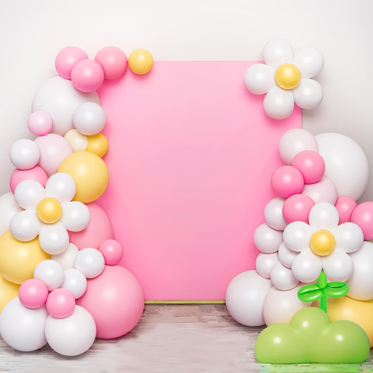 Babenest Wedding Arch Backdrop Cover, 6.6x5.2FT Light Pink Two-Sided Spandex Cover for Square Metal Arch Stand, Fitted Balloon Arch Cover for Party Ceremony Birthday Baby Shower Anniversary Deco