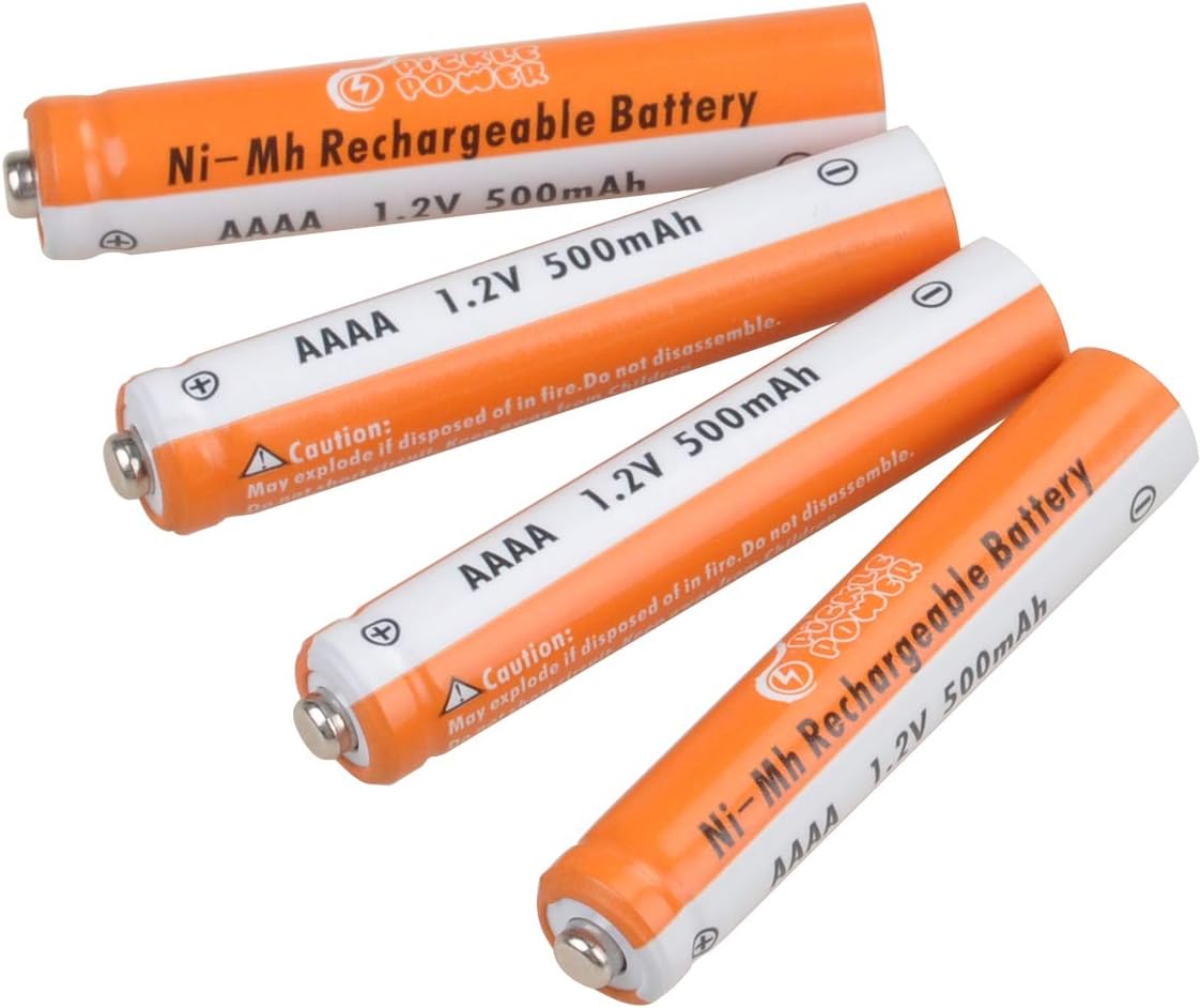Pickle Power AAAA Batteries,4 Pack 1.2V 500mAh AAAA Rechargeable Battery for Surface Pen Active Stylus : Health & Household