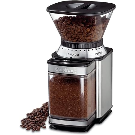 Coffee Grinder by Cusinart, Electric Burr One-Touch Automatic Grinder with18-Position Grind Selector, Stainless Steel, DBM-8P1