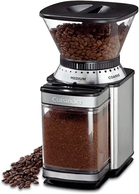 Cuisinart Electric Burr Coffee Grinder, 18-Position, One-Touch, Stainless Steel, DBM-8P1