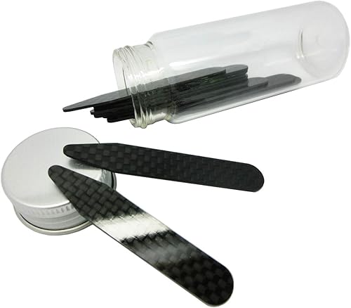 Juego de 10 piezas de collar de fibra de carbono real en botella de vidrio