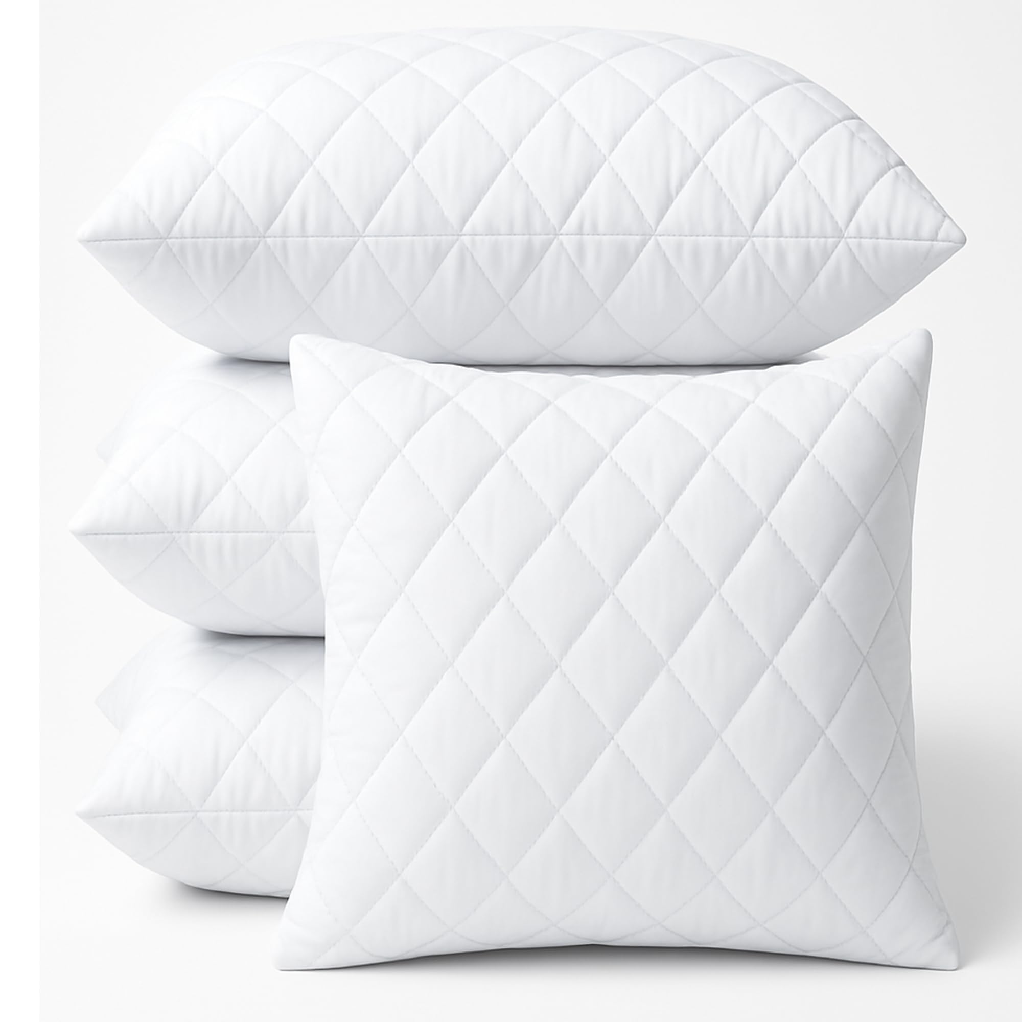 Ultrasonic Outer Cover Cushion Inner Pads (Pack of 4) 50x50 cm (20 x 20 inches) – Hollowfibre Cushion Inserts – White Fluffy Fillers for Sofa, Bed, Throw & Scatter Cushions