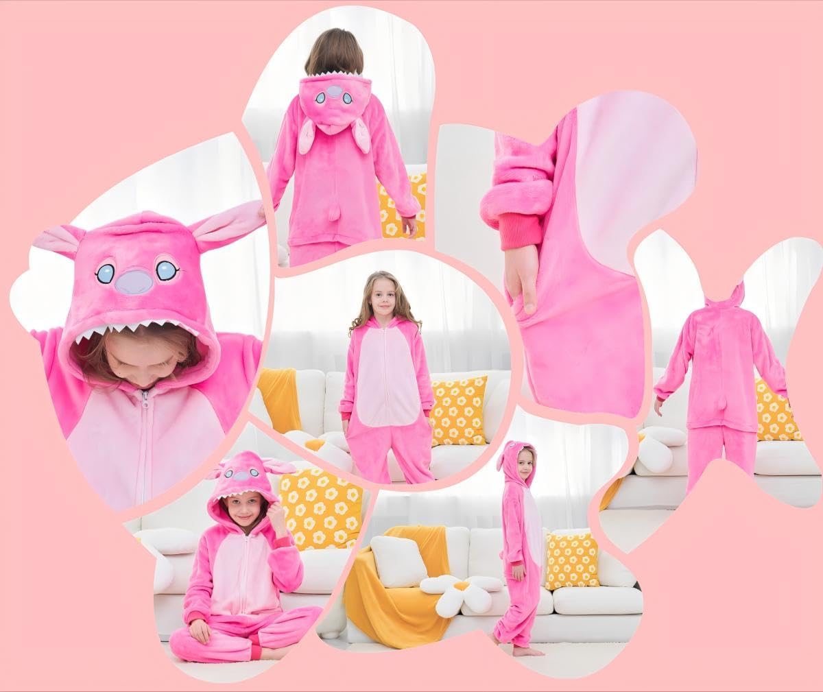 Kids Onesie Pajamas,Animal Cosplay Costumes Sleepwear Halloween Costumes for Girl - Image 4