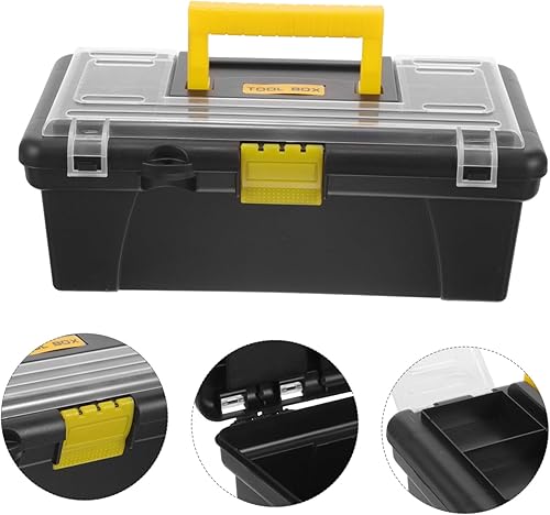 Miniatura 8 de Caja de herramientas multiusos para coche y hogar Electricista con organizador de tornillos de gran capacidad y piezas de hardware, contenedor de