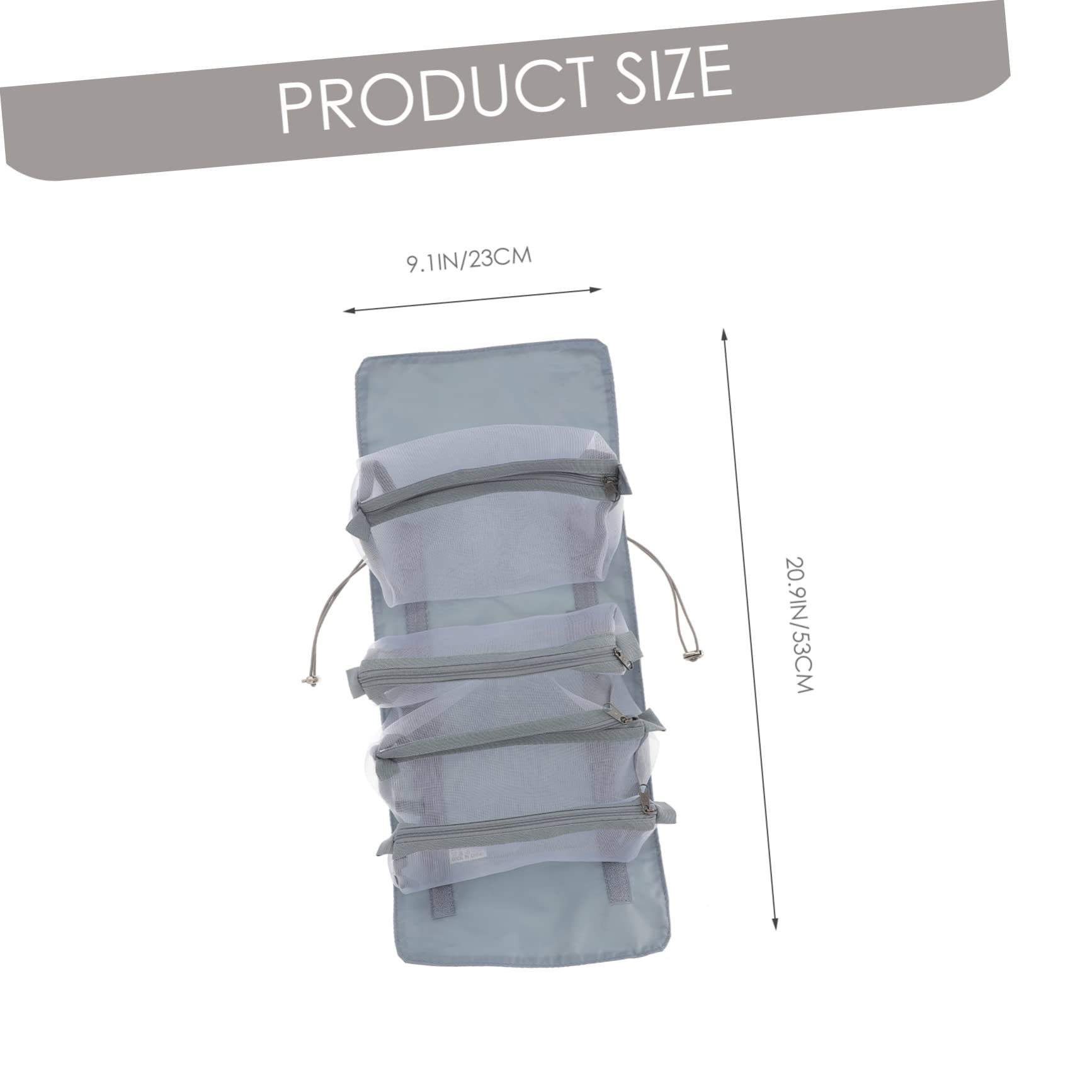 Healeved 3piezas Bolsa De Maquillaje Enrollable y Detachable para Organizador De Cosméticos Multifuncional Neceser Capacidad Alta y Asas para Mujeres y