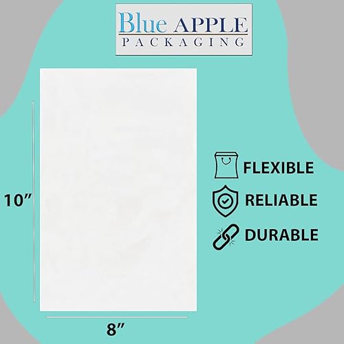 Miniatura 2 de Bolsas de polietileno planas transparentes de varios tamaños, 8 x 10 pulgadas y 100 bolsas de 1.25 mil, embalaje de plástico plano con parte