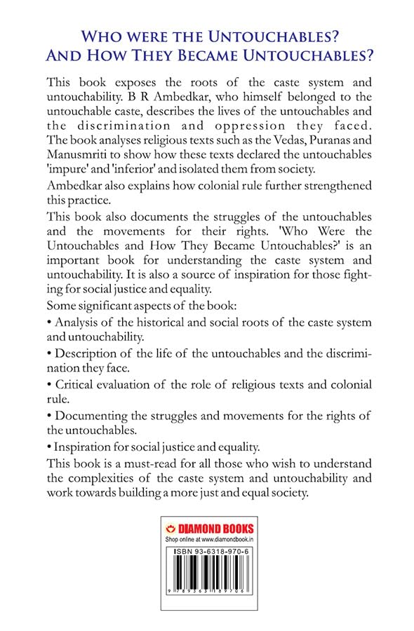 Image of Who were the Untouchables? And How They Became Untouchables? Dr. Bhimrao Ambedkar Book