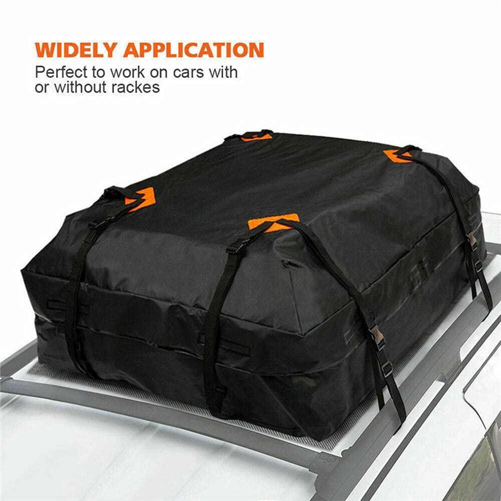 Box Auto Oxford Panno Impermeabile Car Cargo Roof Bag Porto deposito bagagli Black Storage Travel SUV. Van for auto(B)