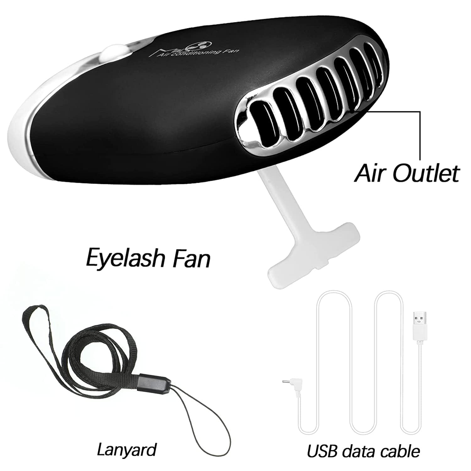 Lash Extension Practice Kit, Eyelash Extension Training Kit for Beginners, Professional Eyelash Mannequin Head Set with Lash Fan, Lash Shampoo, Lash Adhesive, Glue Rings and Lash Mirror (Black)