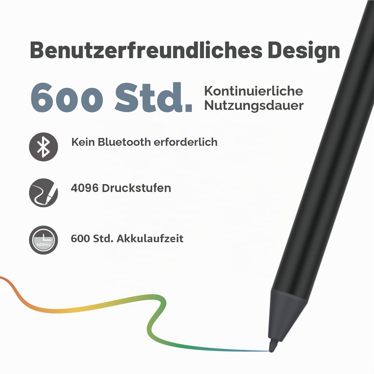 Penoval USI 2.0 Lite Eingabestift für Chromebooks und das Pixel Tablet | 4096 Druckstufen, flüssiges Schreibgefühl, aktiver digitaler Eingabestift für Amazon Fire Max 11, ASUS Flip CX5, Lenovo Duet