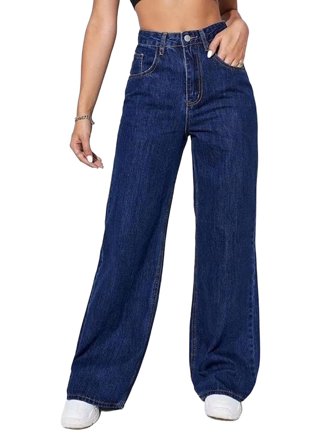 vogaan Women’s High Waist Denim Jeans | Straight, Relaxed, Wide Leg & Baggy Fit | High Rise Loose Oversized Denim Pants for Women | Comfortable Casual Everyday Wear | Oversized Woman baggys-picture-43