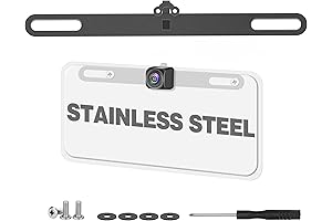 Universal Stainless License Plate Mount for Backup Cameras
