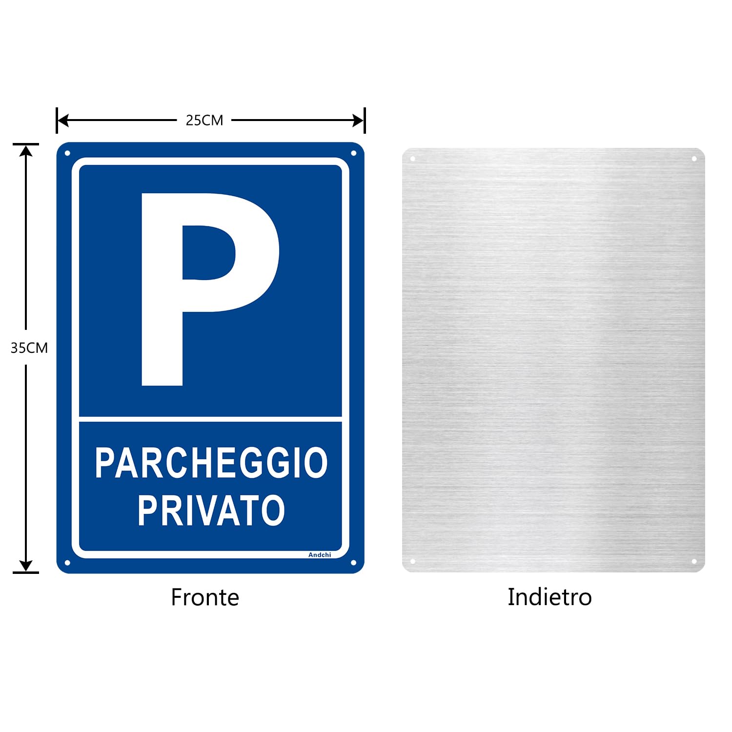 2pz Cartelli di parcheggio privato Suggerimenti per i segni di spazi di parcheggio privati(Blu - Parcheggio privato, 25 * 35cm)