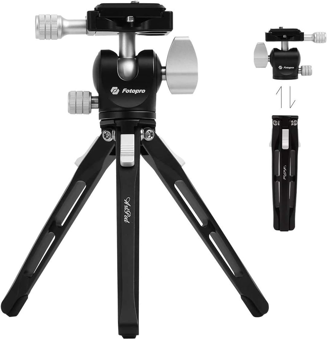FotoPro Artpod Mini Classic Aluminum Tripod with Leather Bag