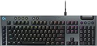 Logitech G915 X Wired Mechanical Gaming Keyboard - Low-Profile GL Linear Switches, RGB LIGHTSYNC, PBT Keycaps, Full-Size PC/Mac, Aluminum Black
