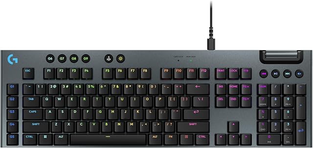 Logitech G915 X Low-Profile Wired Mechanical Gaming Keyboard, Double-Shot PBT Keycaps, Fully Programmable Keys, RGB Lighting, Aluminum Finish, GL Red Linear Switches - PC/Mac (Renewed)