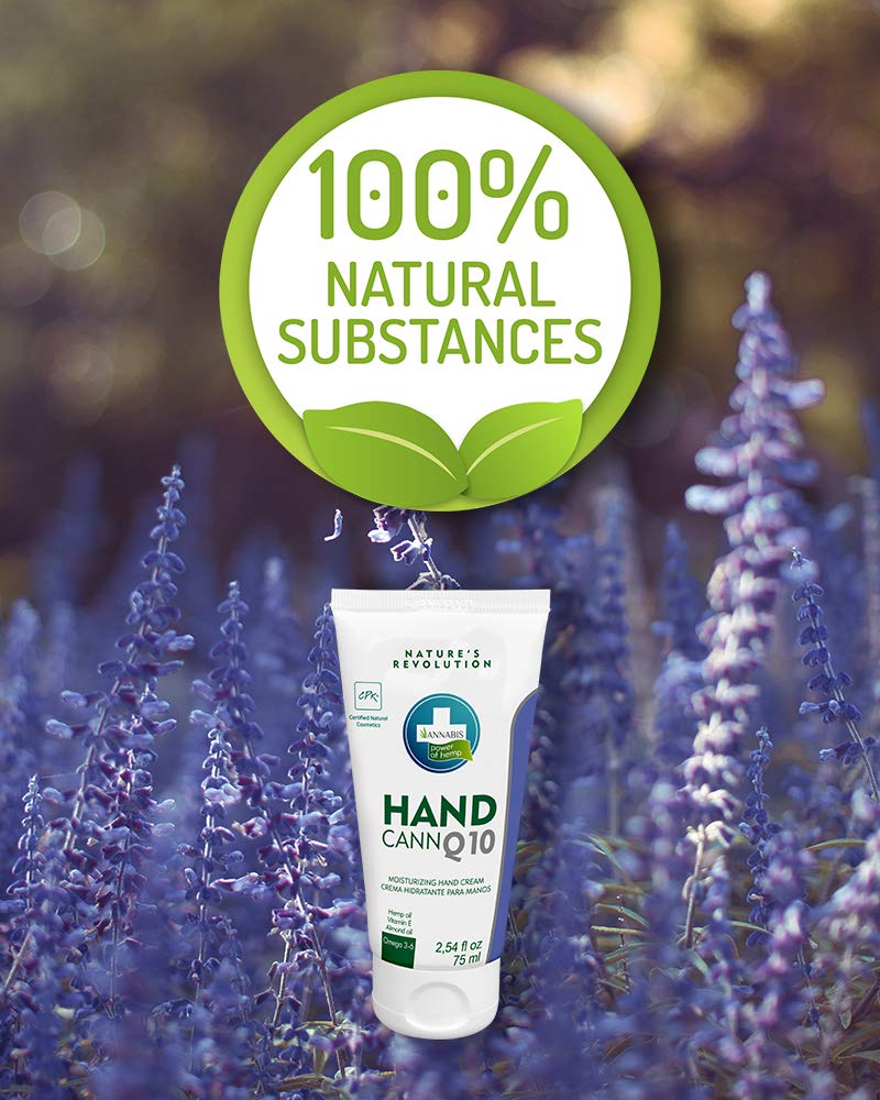 Annabis HANDCANN Q10 Organic Hand Cream with Hemp and Coenzyme Q10 – Rejuvenating Hand, Nail Bed, and Cuticle Cream for Sensitive Skin – Cracked Skin Prevention