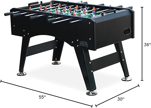Miniatura 9 de KICK Topaz - Mesa de futbolín profesional de 55 pulgadas, tamaño completo, con hombres contrabalanceados y uniformados, varillas cromadas,