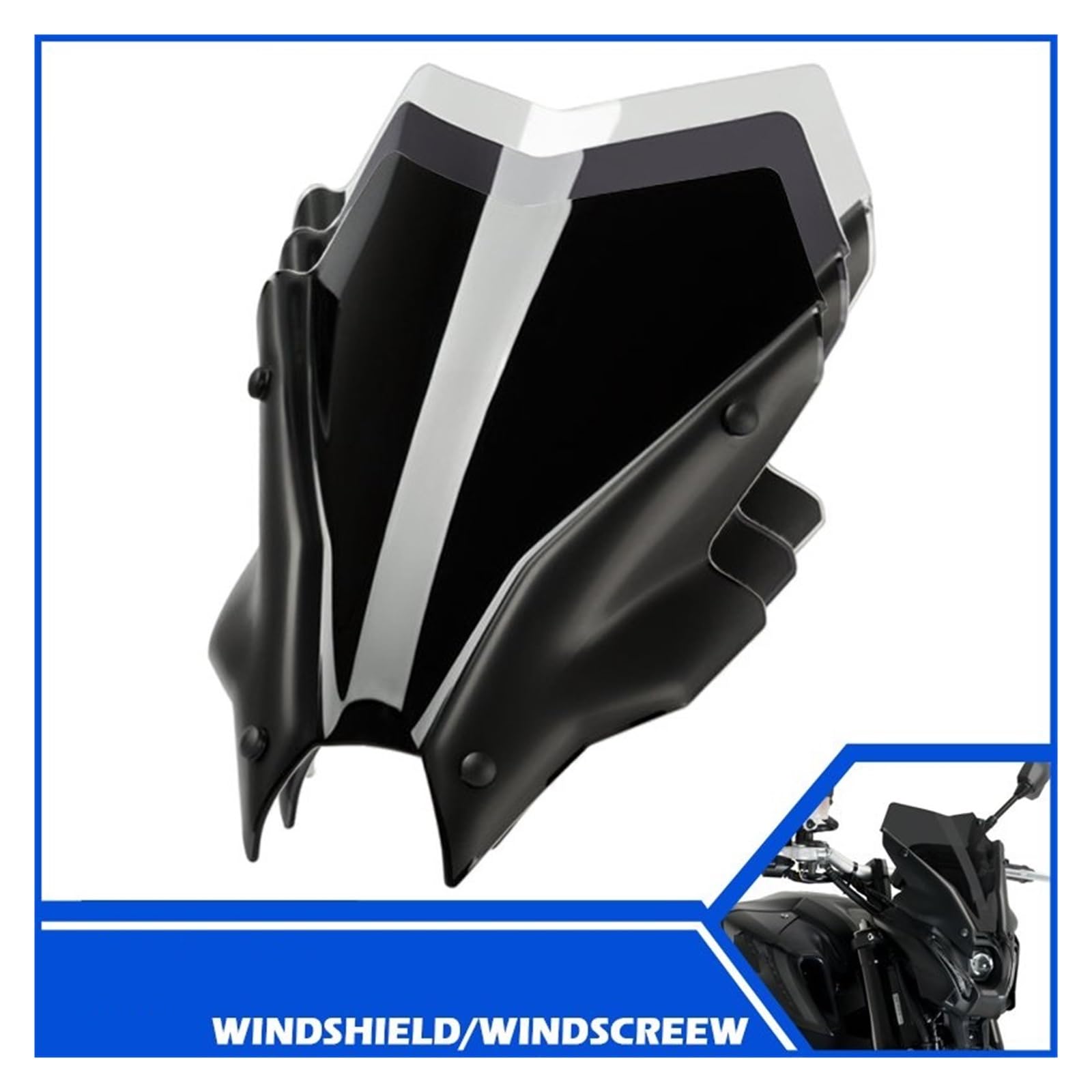 Parabrezza Touring Per Yamaha MT-09/FZ09 2021-2023 - Anti-Vento, Carbonio, Sportivo - Foto 9