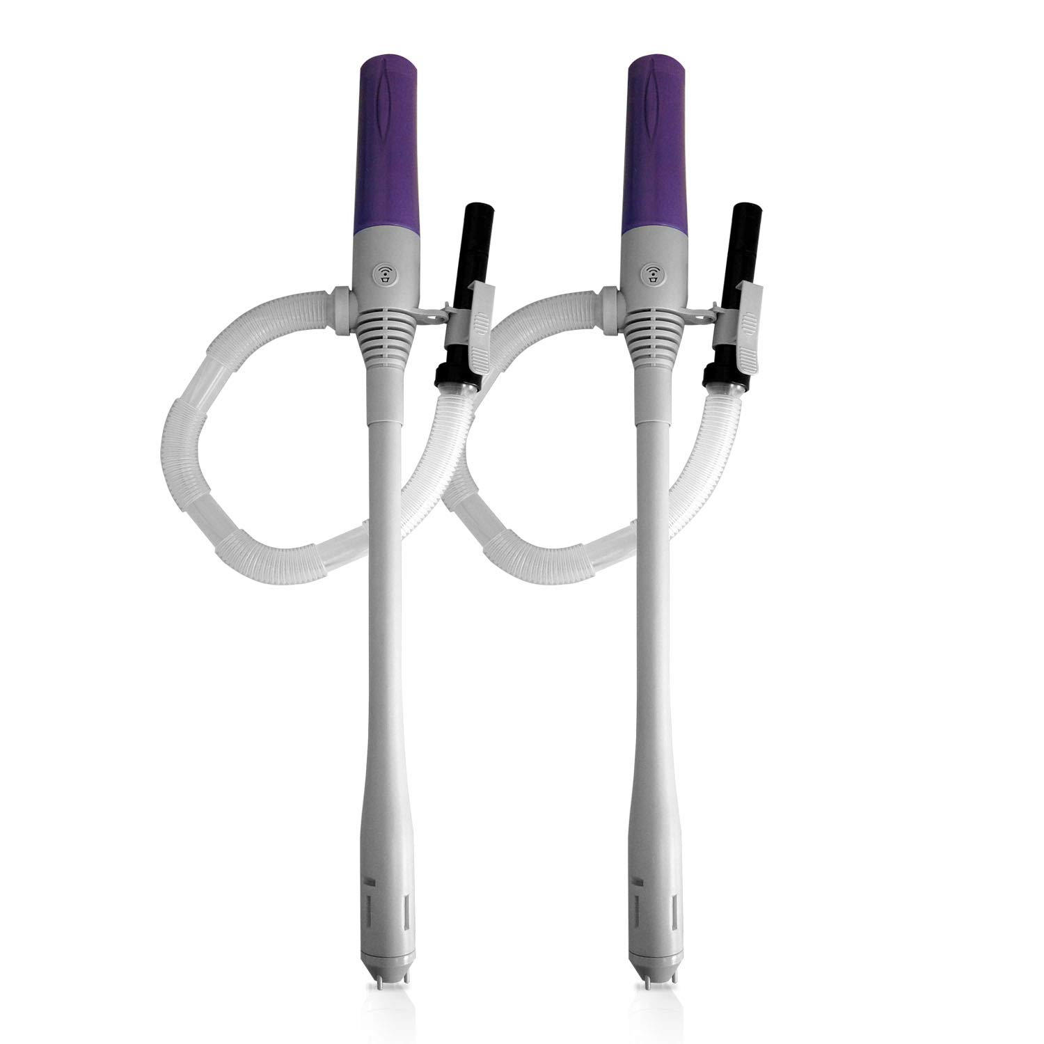 TERA PUMP Automatic Fuel Tranfer Pump (2.4 GPM, 2PK) No-Spill Sensor with Buzzer Warning, 23.5 inch Outtake Hose, Compatible with E15 to E85, 2x D-Cell Power