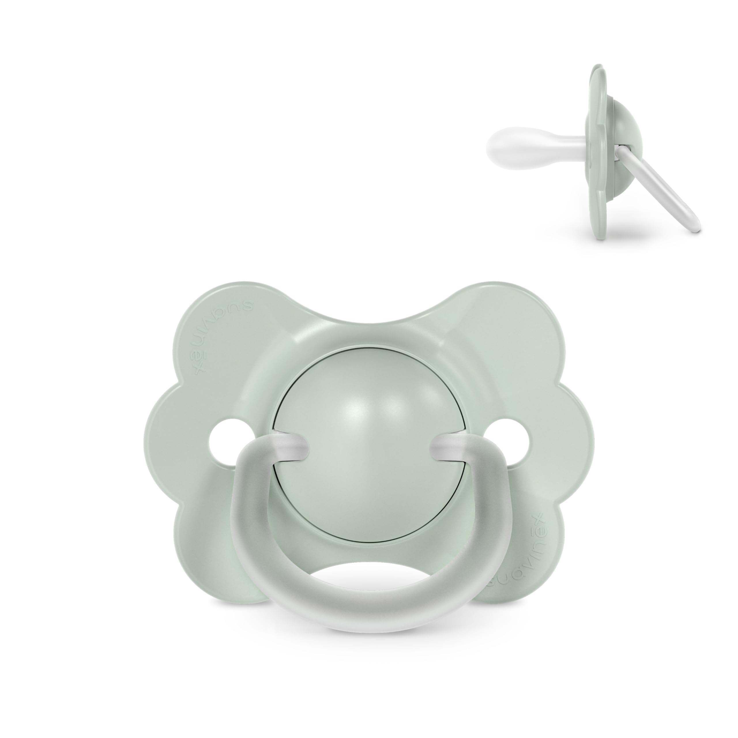 Suavinex, Chupete Bebés 6/18 Meses, con Tetina Fisiológica de Silicona SX Pro, Simétrica, Plana y Flexible, Respeta el Desarrollo Bucodental, con Anilla, Forma que Evita Rozaduras, Wonder Liso Beige — view 9