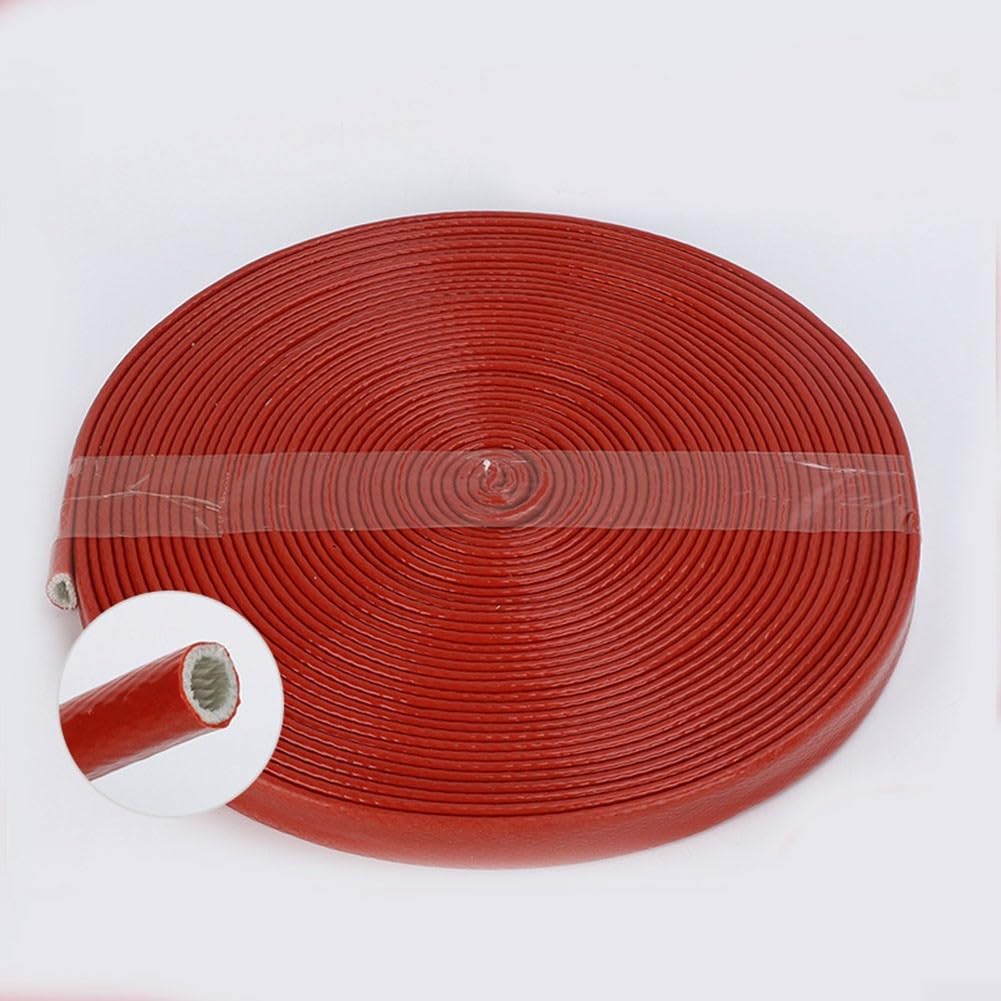 Gaine de protection ignifuge pour câble avec boîtier en fibre de verre en silicone (10 mm)