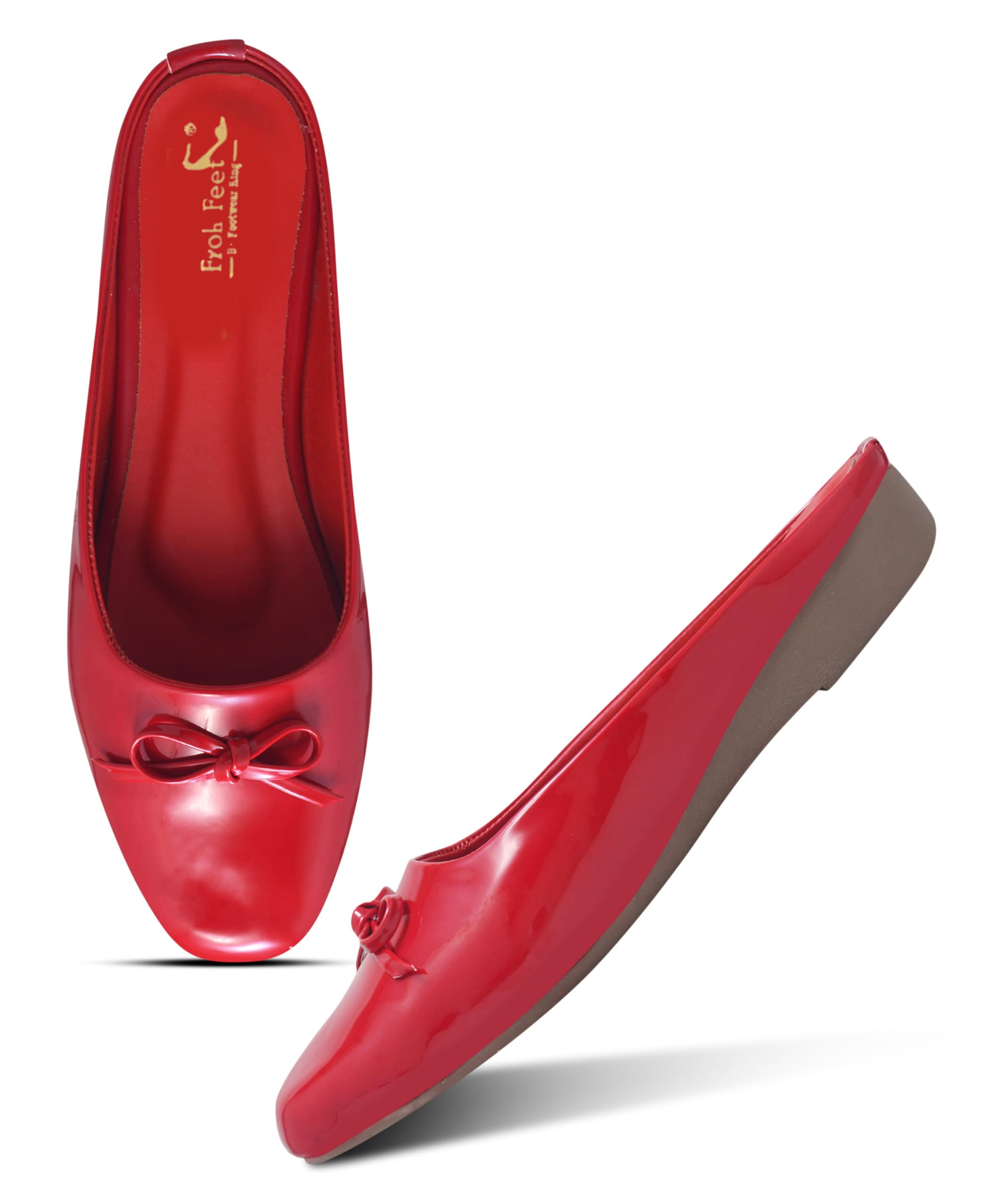 FROH FEET Mules for Women Slip on Comfortable Bow Round Toe Womens Backless Flats Mules for Women with Knot-image-45
