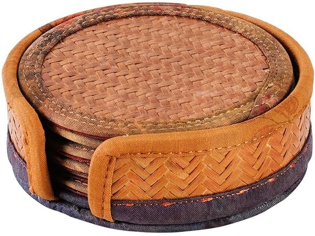 Handmade Coasters Fabric Insulated Drinks Coffee Tea Placemats Desk Table Home Decor