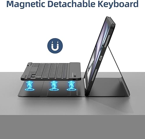Miniatura 3 de KBCASE Funda para iPad Air de 11 pulgadas (M3M2) 20252024 con teclado, funda de teclado para iPad Air 54 generaciónpara iPad Pro 11 2018, funda de