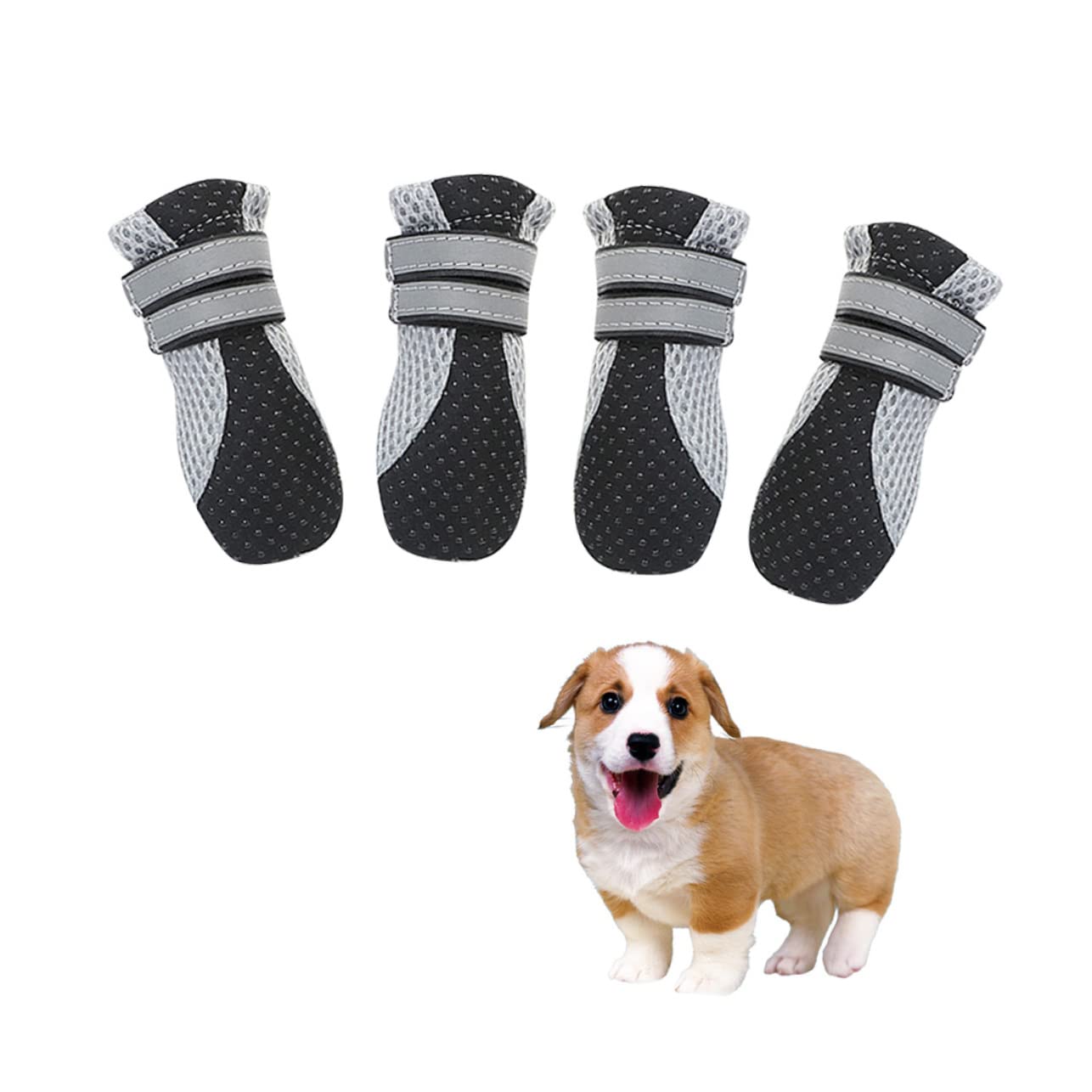 minkissy 12 Pièces Chaussures de Chien euh Chaussures Bottes imperméables pour Chien Chiens Chats Animaux de Compagnie Bottes antidérapant des Bottes