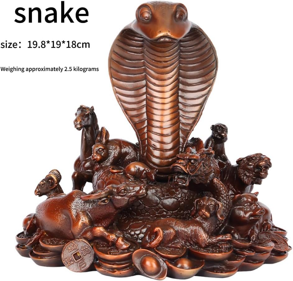 Brass Snake Ornament Chinese Zodiac Snake Ornament Office Living Room Decoration