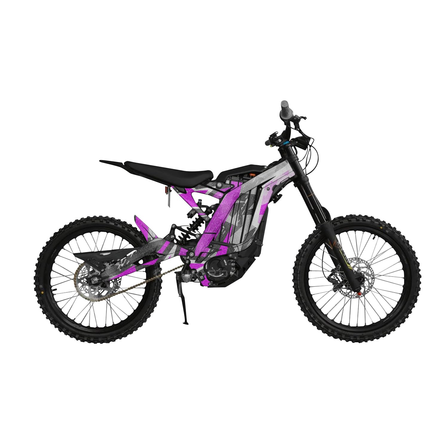 Glossy Glitter Surron Light Bee Graphics Kit Wrap - Grunge Star Magenta - Sur-Ron Skin - Premium 3M Vinyl Protective Wrap Decal Cover - Easy to Apply | Crafted in The USA by MightySkins