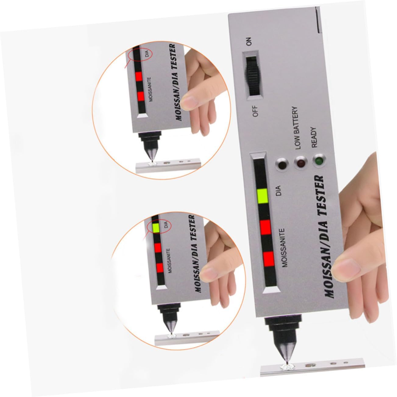 ERINGOGO Moissanite Detector Diamond Checker Tool Gemstone Tester for Stones Measuring Drill Pen Industry Diamond Selector