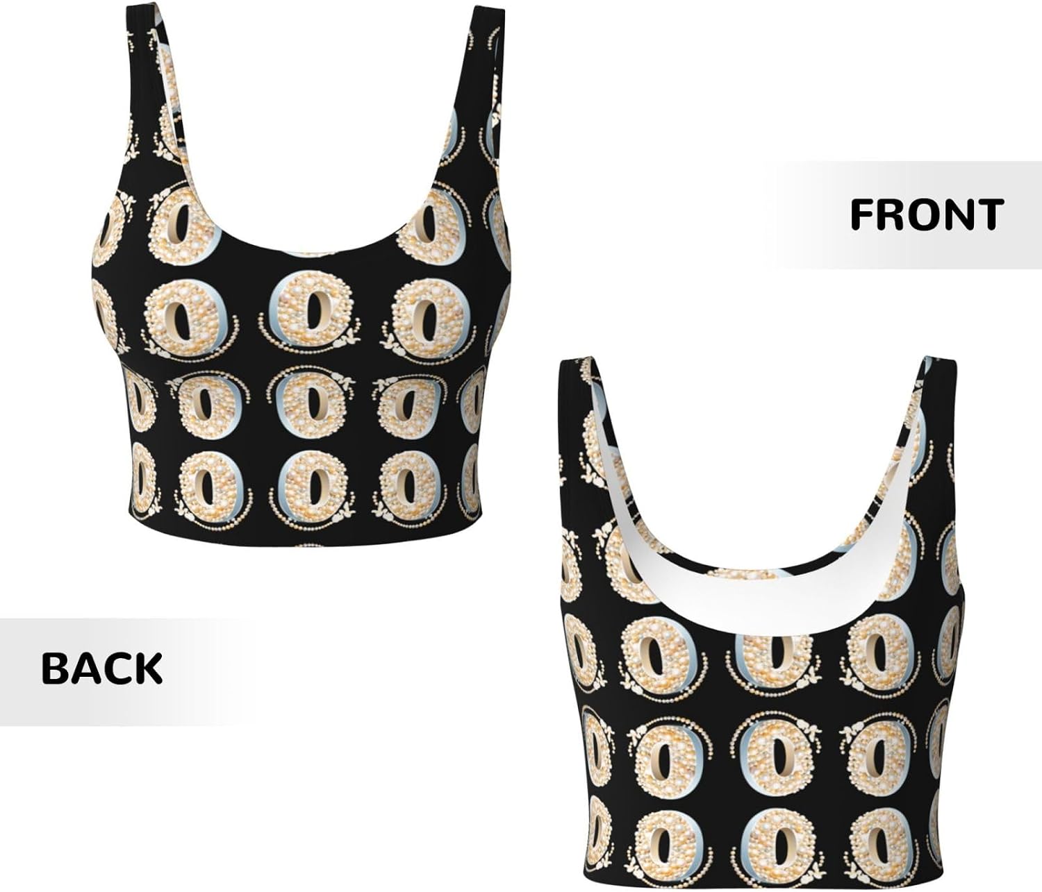 Women's Sports Vest DDCXZPP Beautiful pearl letters Printing Soft, Comfortable, Lightweight, and Breathable