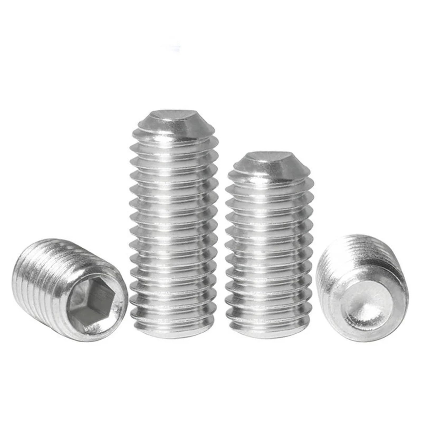 10 Unids/Lote Juego De Zócalos Hexagonales Tornillo Punta De Copa De Acero Inoxidable M2 M3 M4 M5 M6 M8 M10 Tornillo De Larva Hexagonal Sin Cabeza