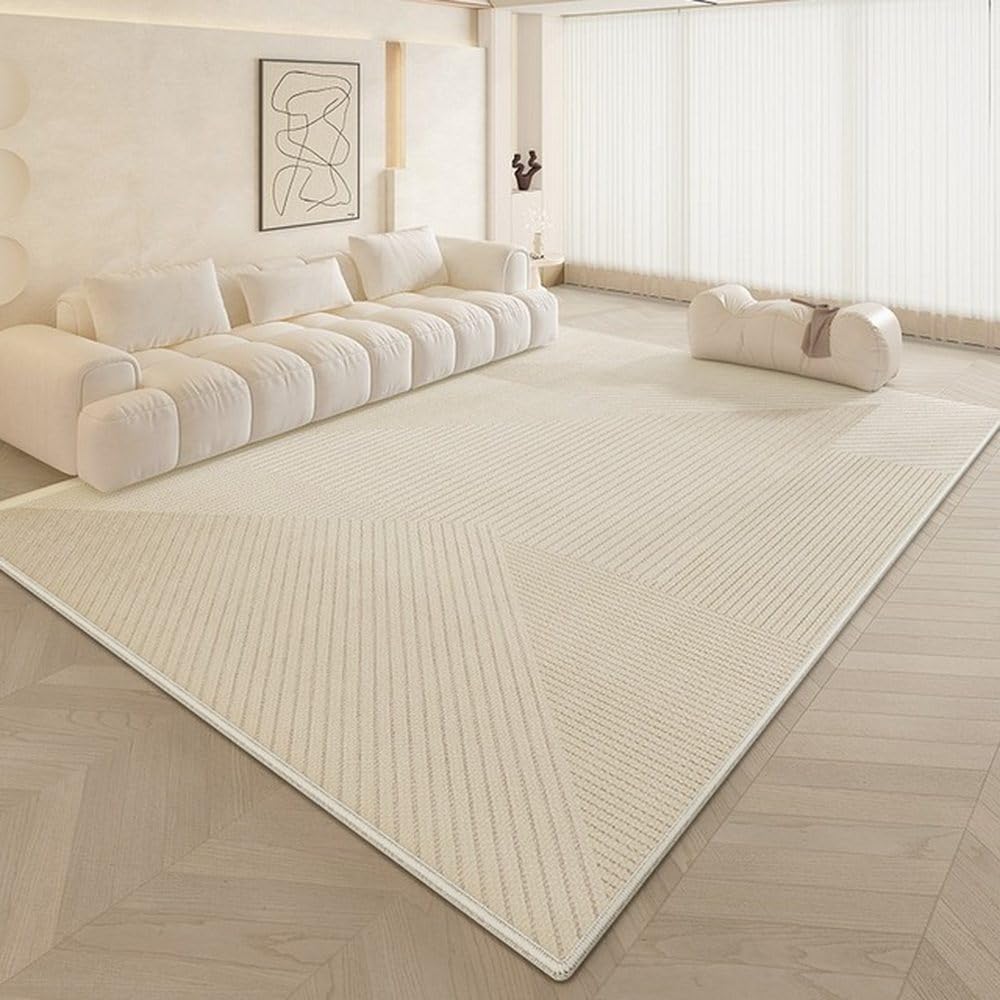 Tapis de chambre doux à rayures pour créer un coin dressing moderne et cocooning SY805