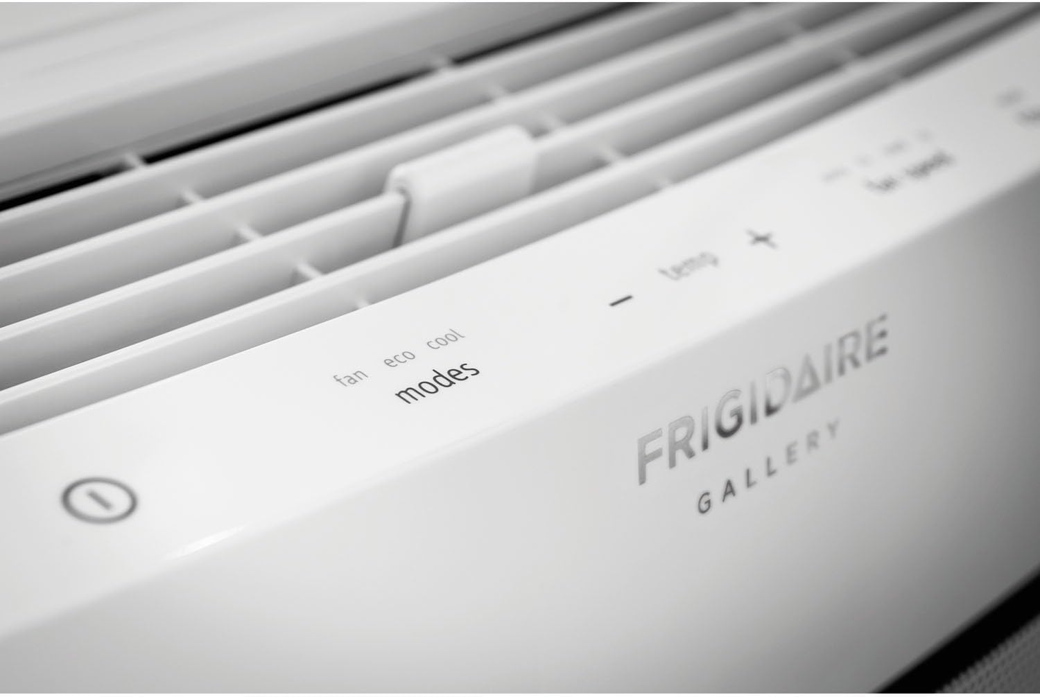 Close-up of the Frigidaire Smart Window Air Conditioner's control panel