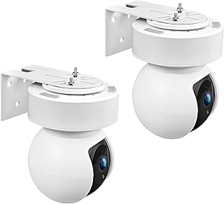 2 Pack Adhesive Metal Wall Mount Bracket Fits for Kasa Indoor Pan/Tilt Smart Security Camera(EC70), Kasa Camera Mount Effortless Installation with Adhesive Tape or Secure Screws to Suit Your Needs