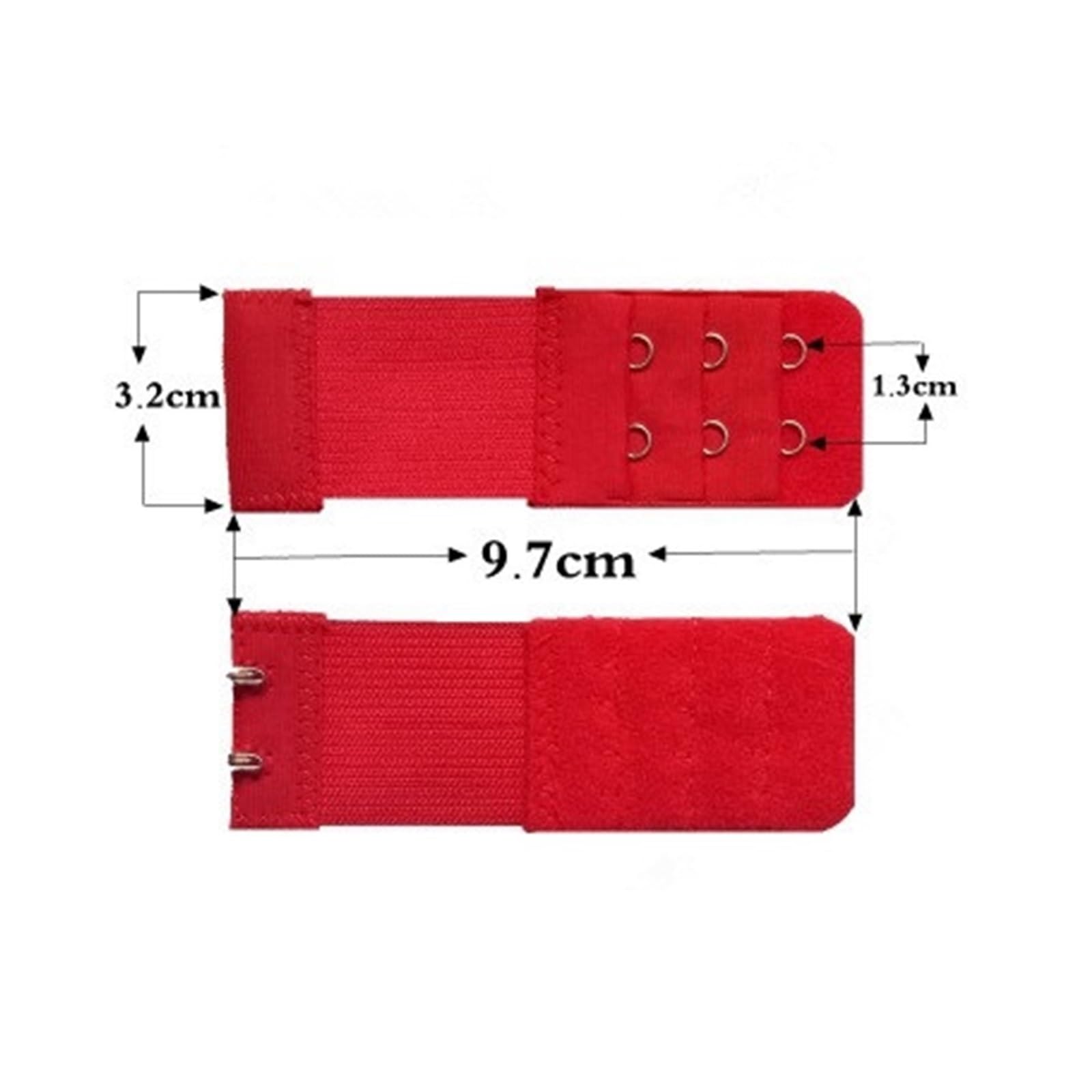 Extensor de Sujetador, 1 Pieza, 2 Filas, 3, 4 Ganchos, Correa extensora, cinturón extensión Alargado Ajustable for Mujer