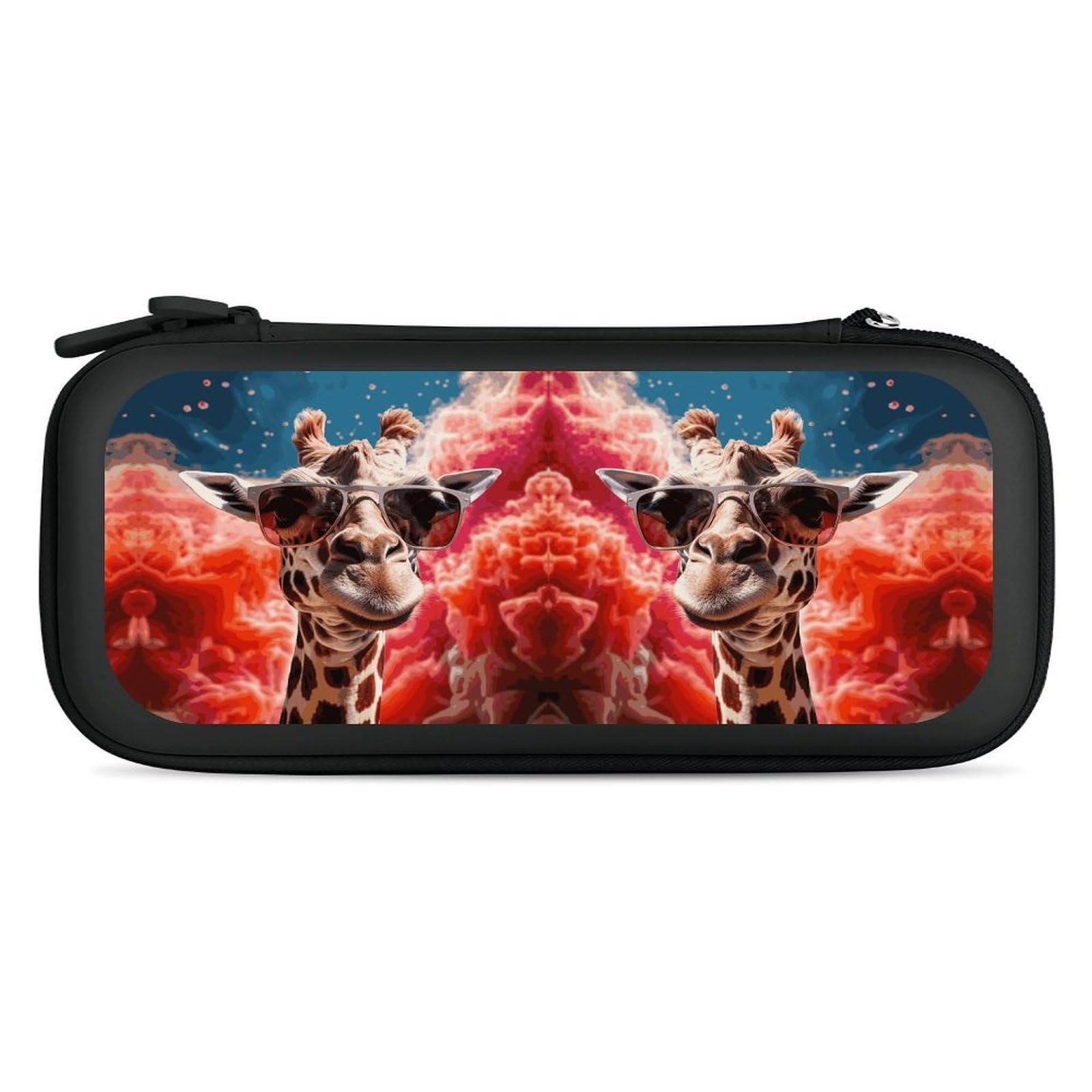 FZMVSQH Carrying Case for Switch Giraffe Wearing Sunglasses Printed Travel Carry Cover Hard Shell Storage Slim Protective Portable